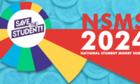 National Student Money Survey 2024 with infographic and pound coins in the background