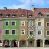 Colourful buildings in Poznan Old Town, Poland