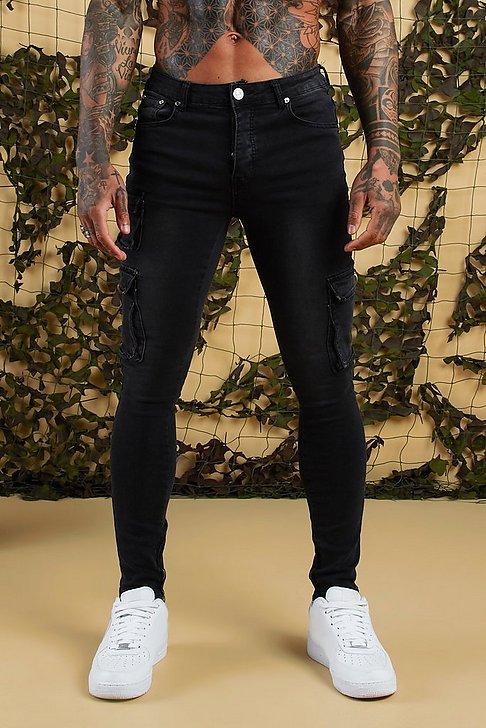 boohooman stacked jeans