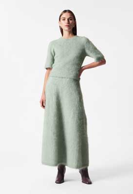 green & Other Stories Brushed-Knit A Line Maxi skirt