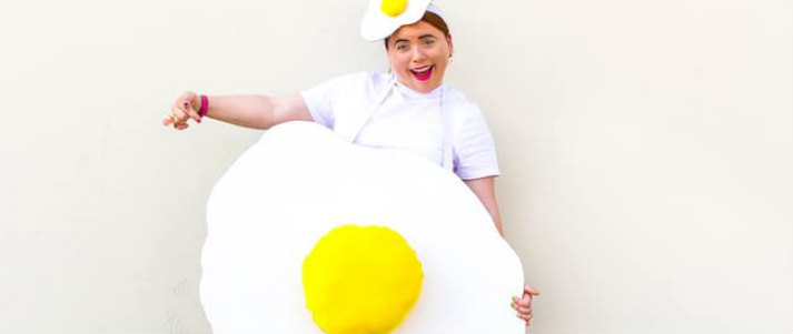 Funny Fried Egg Diy Halloween Costume Ideas Egg Yolk Drawstring