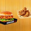 zinger hot wings meal