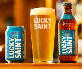 lucky saint alcohol-free beer