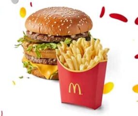 mcdonald's burger and fries