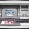 ATM with 'student banking 2024' text