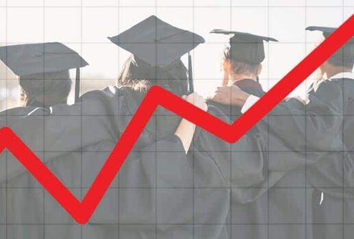 increasing graph with graduates